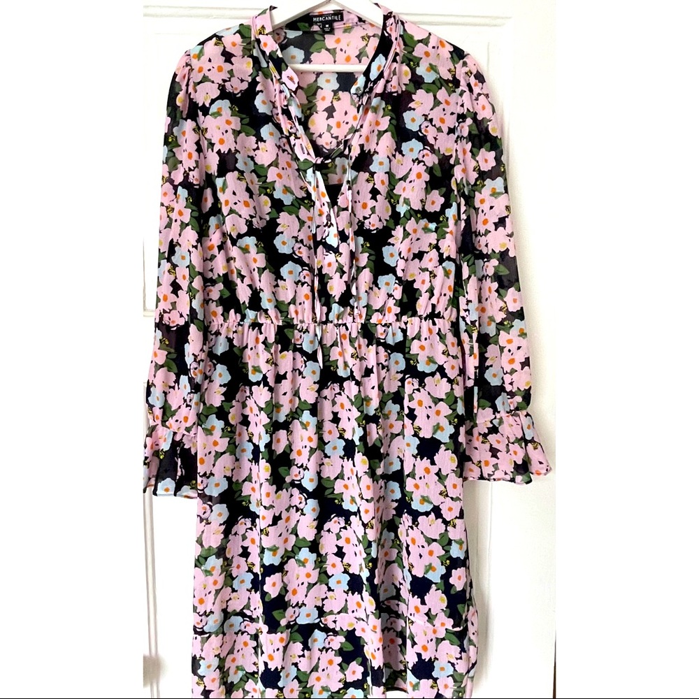 J. Crew Floral Dress - Pink, White, Green